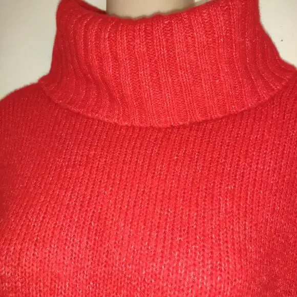 Style & Co Cherry Red Turtleneck Plus Sz 3X Soft Roomy Cozy Winter Outdoor - Picture 4 of 16
